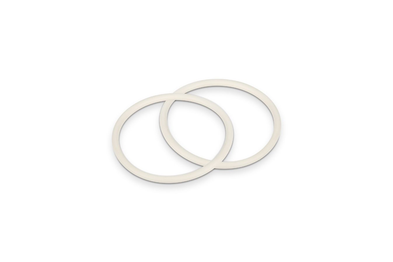Lot de 2 Anneaux en caoutchouc blanc