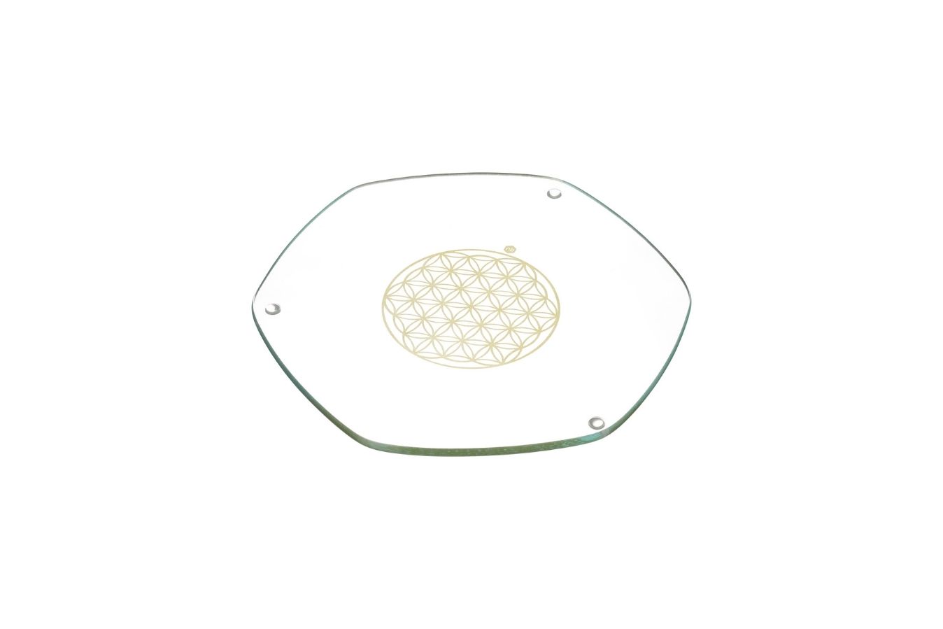 Plaque énergisante Nature Design 9 cm à fleur de vie Or