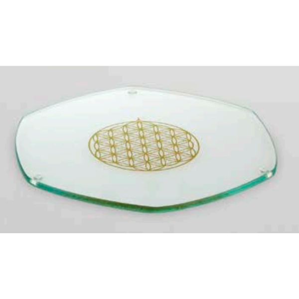 Plaque énergisante Nature Design 22 cm à fleur de vie Or