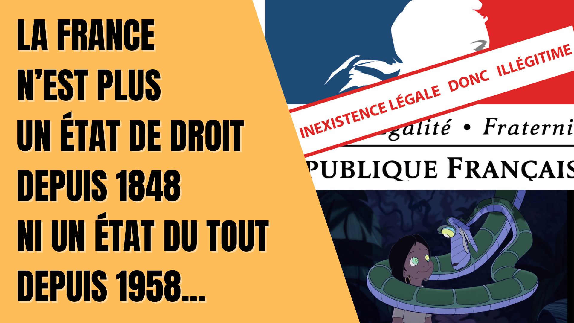 La France n&rsquo;est plus un état de droit depuis 1848 et plus un état du tout depuis 1958